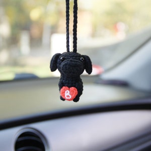 Labrador retriever personalized rear view mirror charm