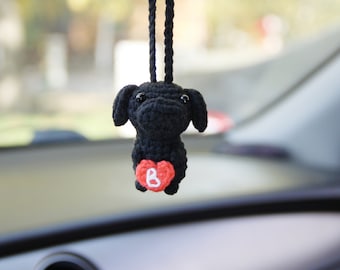 Labrador retriever personalized rear view mirror charm