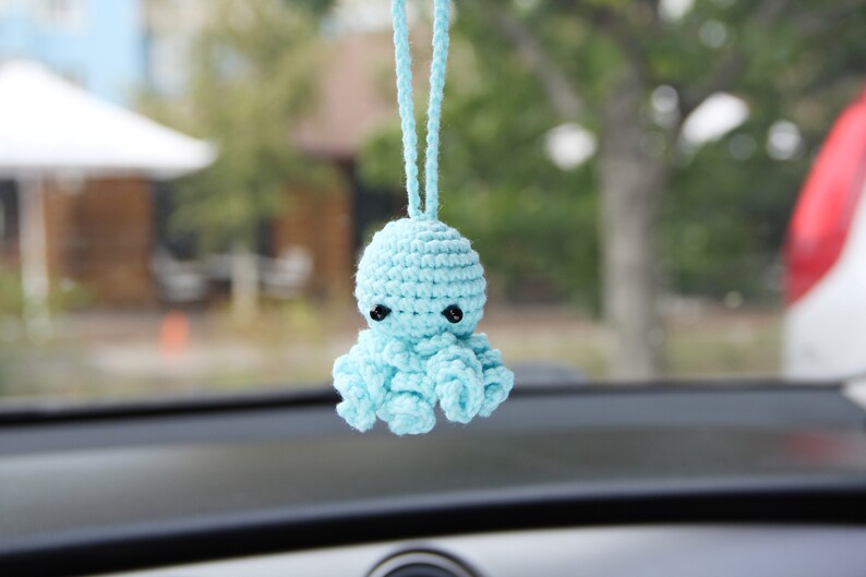 Car hanging charm crochet octopus 