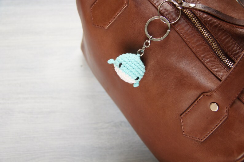 Tiny Whale Amigurumi Keyring Etsy