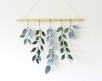 Felt Eucalyptus Wall Hanging, Scandinavian Decor, Greenery Baby Shower