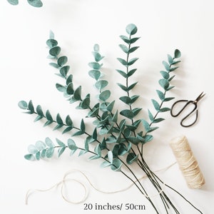 Felt Eucalyptus Single Large Branch, Artificial Single Stem, Nature Lover Gift, Perfect Housewarming Gift & Home Decor