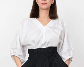 Schnittmuster - The Assembly Line - V-Neck Cuff Top XS-L oder XL-3XL