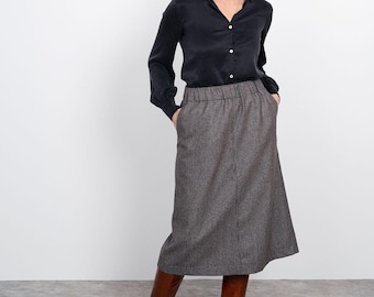 Sewing Pattern - Women - The Assembly Line - A-Line Midi Skirt XS-L or XL-3XL