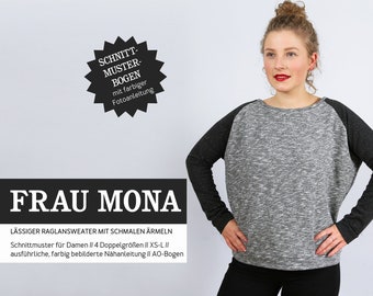 Schnittmuster - Damen - Schnittreif - Frau Mona - Raglansweater