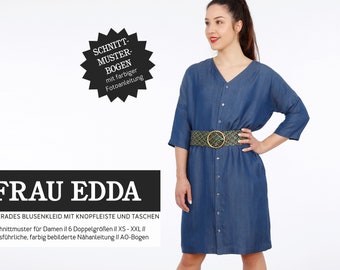 Patron - Femmes - Coupe Prête - Femme Edda - Robe Chemisier