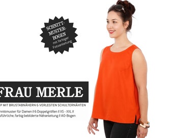 Motif de couture - Femmes - Pneu coupé - Mme Merle - Haut