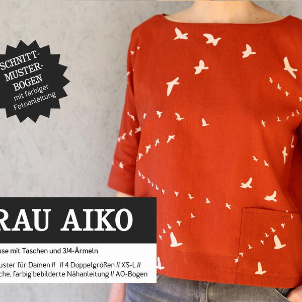 Sewing pattern - Women - Schnittreif - Mrs. Aiko - short blouse with pockets