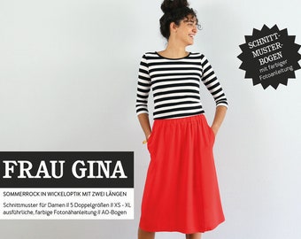 Pattern - Women - Cut ready - Mrs. Gina - Skirt wrap look