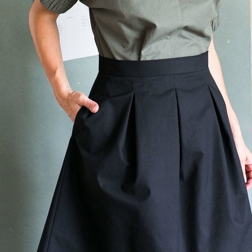 Sewing Pattern Women the Assembly Line Three Pleat Skirt | Etsy