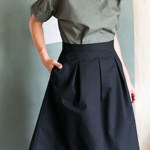 Sewing Pattern Women The Assembly Line Three Pleat Skirt XS-L or XL-3XL image 1
