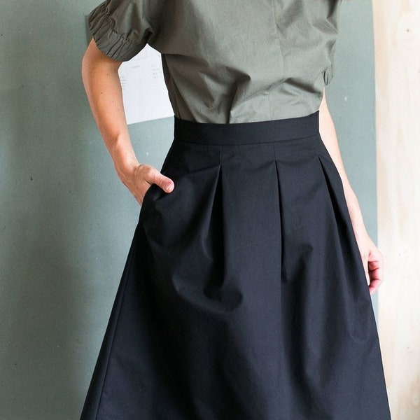 Sewing Pattern - Women - The Assembly Line - Three Pleat Skirt XS-L or XL-3XL