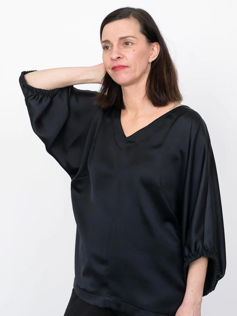 Schnittmuster The Assembly Line V-Neck Cuff Top XS-L oder XL-3XL Bild 2