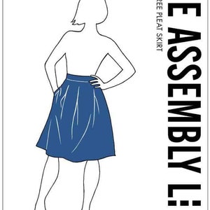 Sewing Pattern Women The Assembly Line Three Pleat Skirt XS-L or XL-3XL image 5