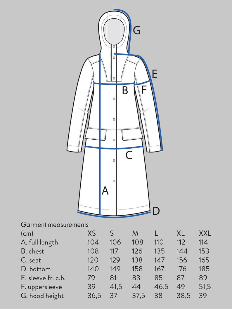 Sewing Pattern Women The Assembly Line Hoodie Parka image 2