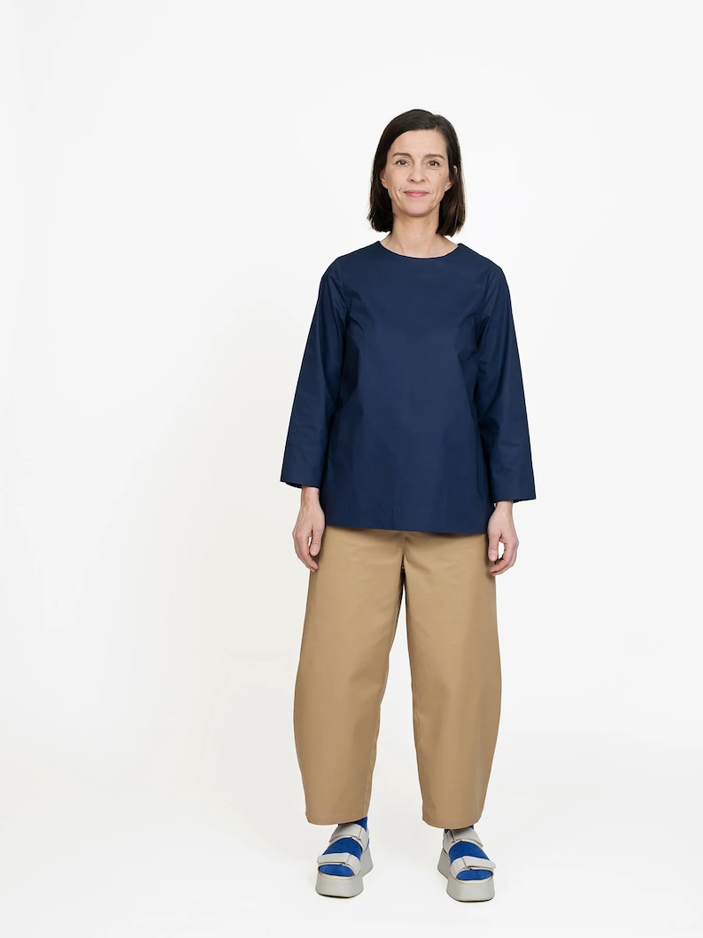 Sewing Pattern // The Assembly Line // Barrel-Leg Trousers XS-L or XL-3XL image 5