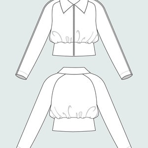 Sewing Pattern Women The Assembly Line Cropped Jacket XS-L or XL-3XL image 2