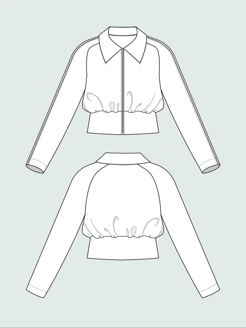 Sewing Pattern Women The Assembly Line Cropped Jacket XS-L or XL-3XL image 2