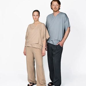 Sewing Pattern // The Assembly Line // Unisex Wrap Top or Dress XS-L or XL-3XL