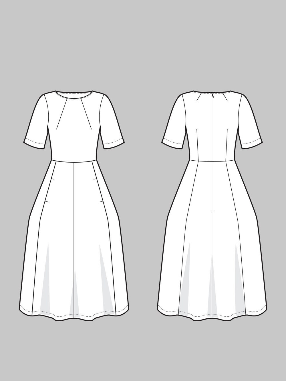 Sewing Pattern - Women - the Assembly Line - Tulip Dress - XS-L or XL-3XL -  Etsy