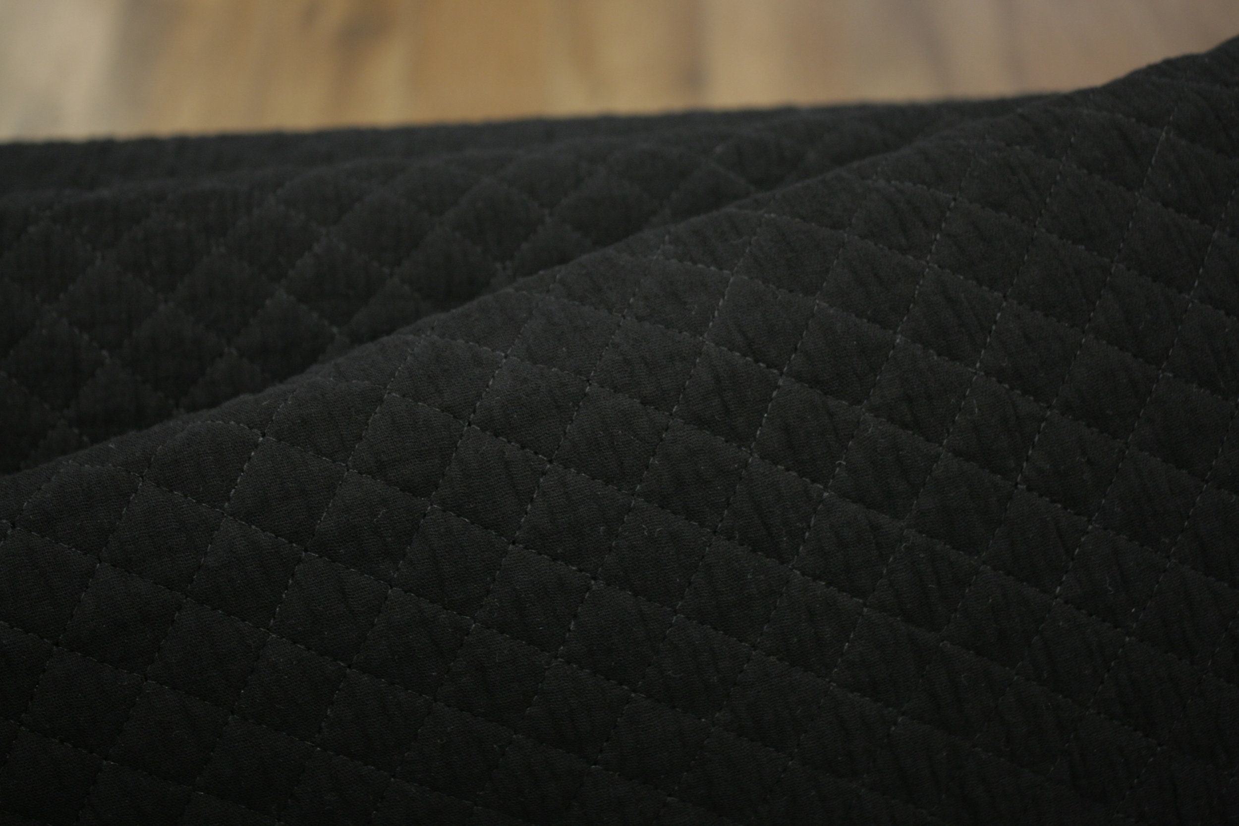 black quilted lining