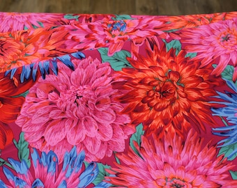 Webstoff - Baumwolle - Kaffe Fassett - Cactus Dahlia - Red