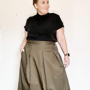 Sewing Pattern Women The Assembly Line Three Pleat Skirt XS-L or XL-3XL image 2