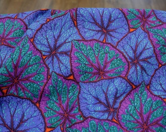 Webstoff - Baumwolle - Kaffe Fassett - Begonia Leaves - Cobalt