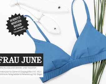 Sewing pattern - women - ready to cut - Ms. June - bikini top yoga top