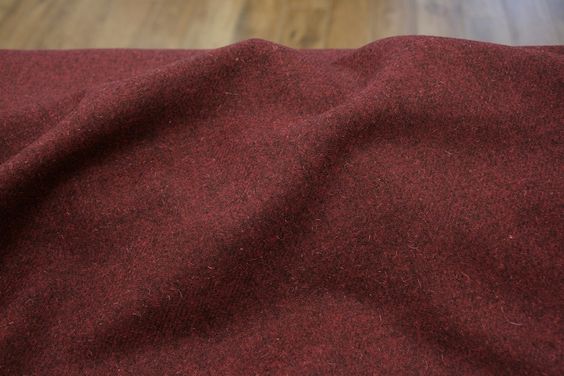 Wool fabric - Pure red wool Sales of SALE items from Max 56% OFF new works virgin Dark
