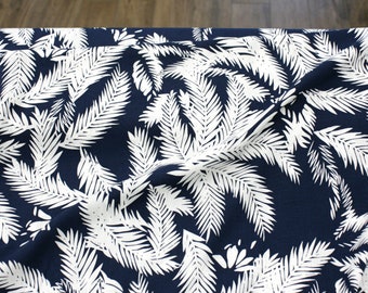 Viskose // Palm Leaves Blue