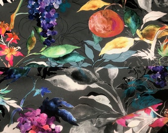 ORGANIC woven fabric - cotton - voile - Fruit Garden