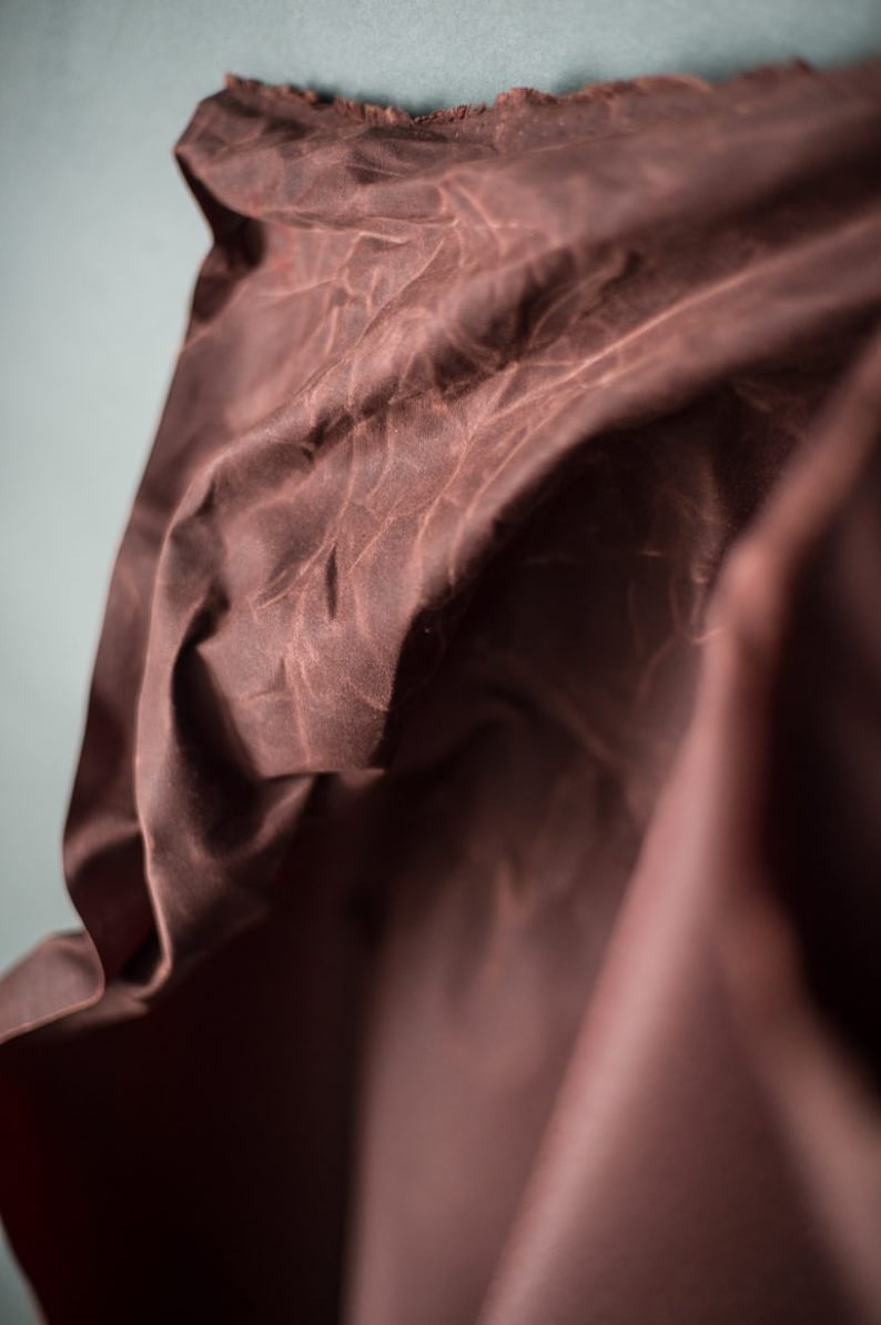 BIO Oilskin Woven Fabric Waxed Cotton Conker Etsy UK