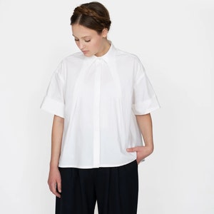 Symönster // Monteringsbandet // Skjorta med veckad framsida XS-3XL