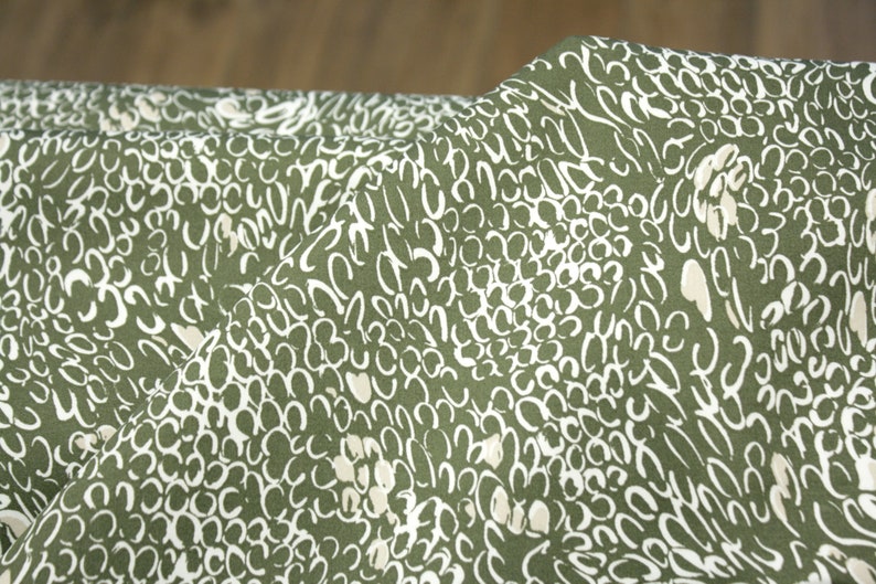Tissu en coton avec élasthanne // gribouillis image 1