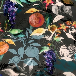 ORGANIC woven fabric cotton voile Fruit Garden image 2
