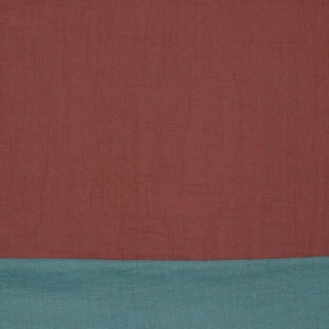 Double-sided organic double gauze // Rouge-Green image 2