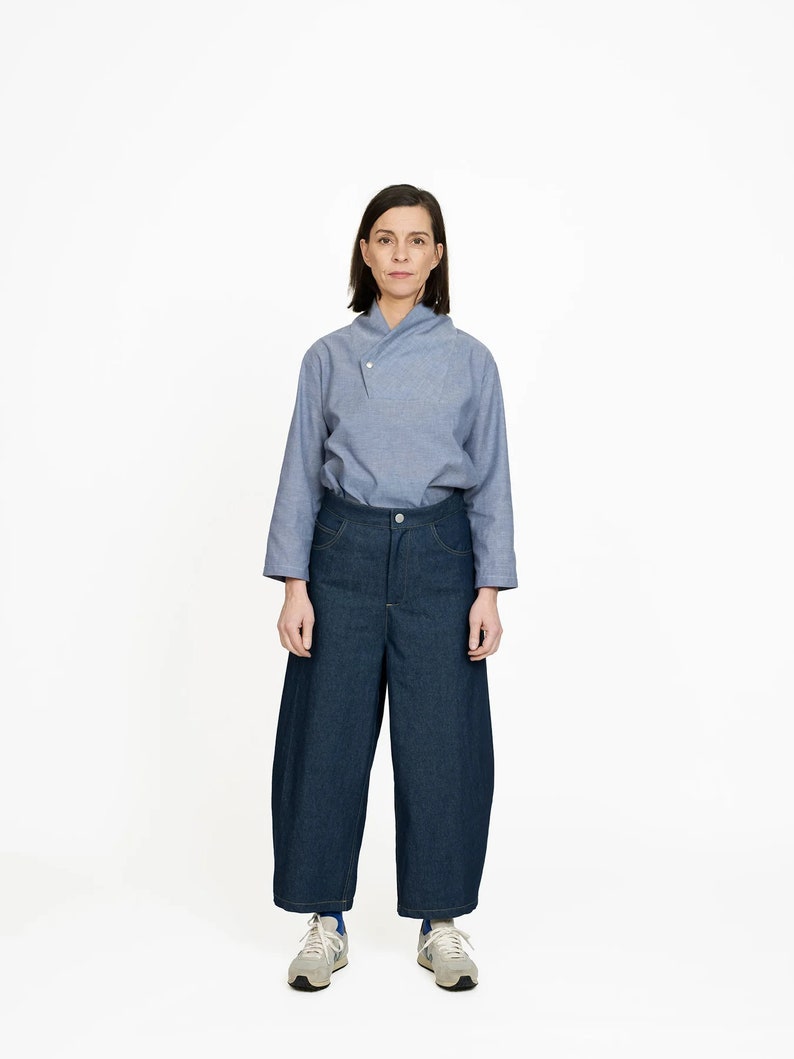 Sewing Pattern // The Assembly Line // Barrel-Leg Trousers XS-L or XL-3XL image 1