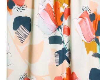 Viscose - Woven fabric - Atelier Jupe - Painted Flowers