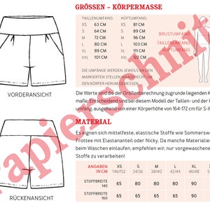 Pattern Women Cut-ready Mrs. Gesa Shorts image 9