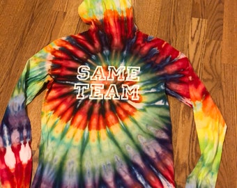 Unisex Tie Dye T-Shirt Pullover Hoodie