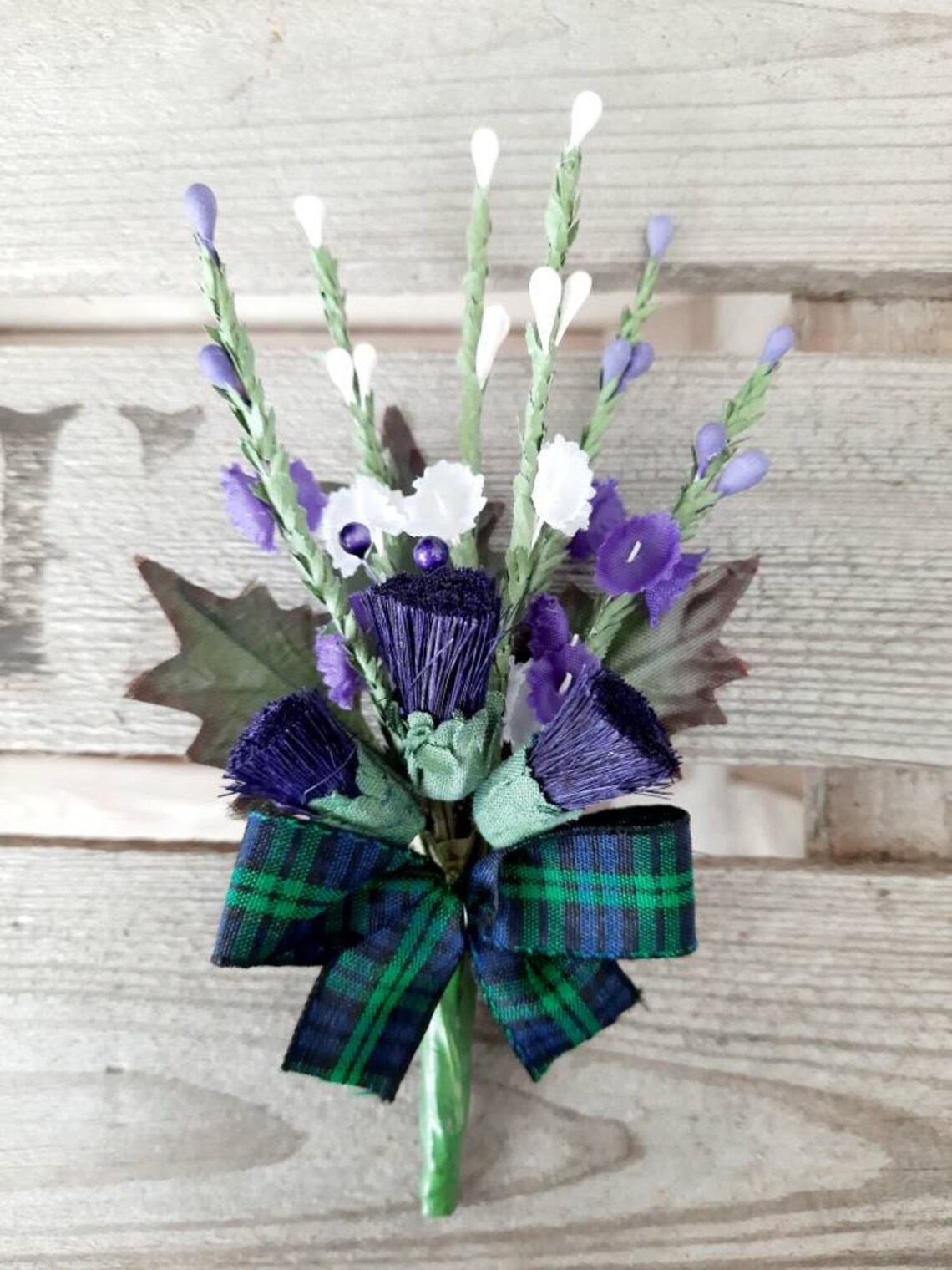 Scottish Thistle & Heather Buttonhole Etsy
