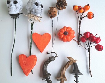 Autumn Halloween craft floral diy wreath decor mix