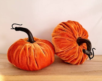 Orange velvet pumkin