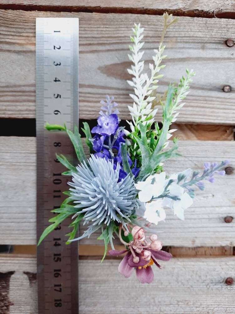 Thistle & Heather Artificial Flowers Cake Spray Etsy UK