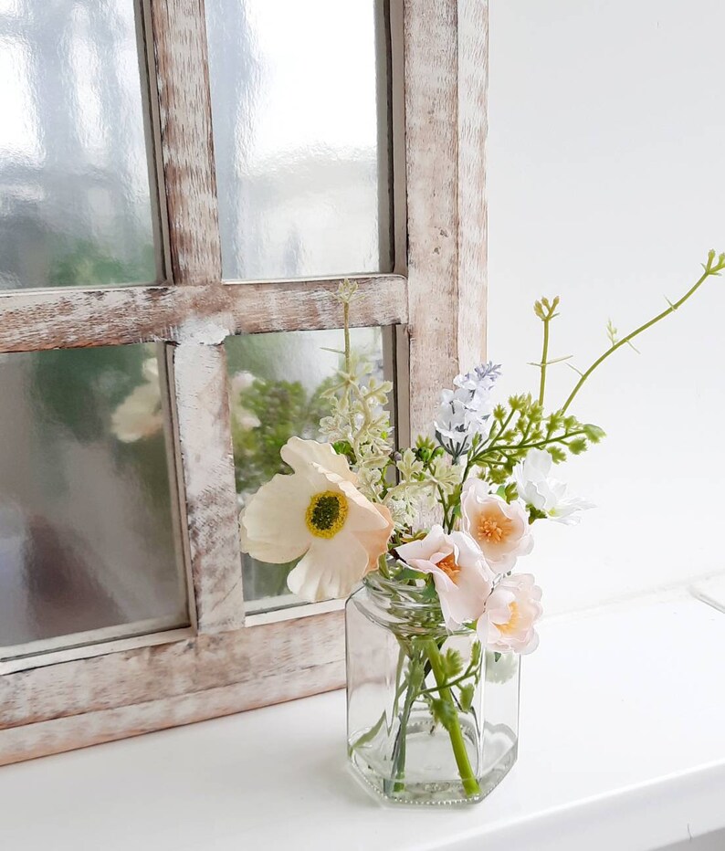 Jam Jar of Pastel Faux Flowers in Faux Water Etsy