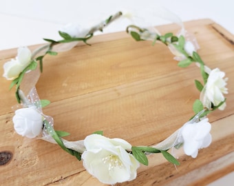 Faux Flower Crown: Bridal Festival, Party, Boho Headwear hen do