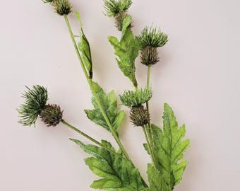 Scottish thistle artificial flower stem