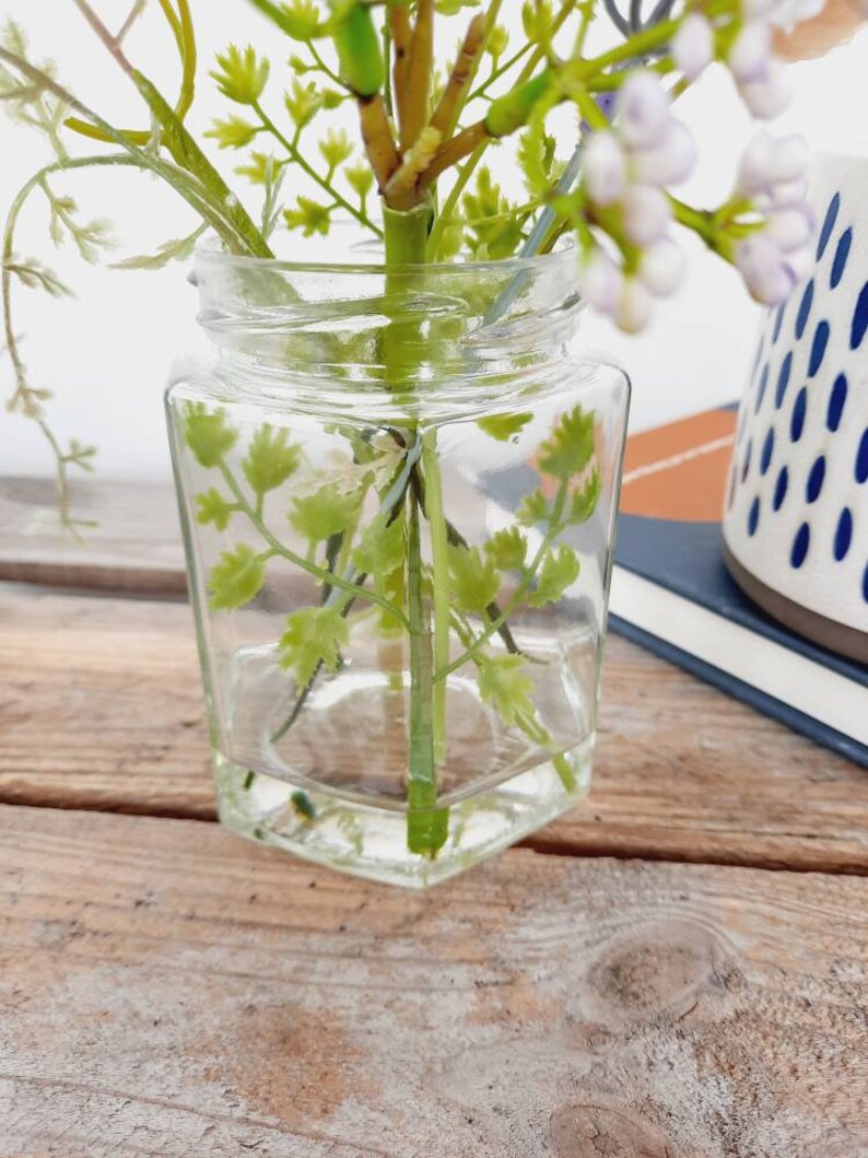 Jam Jar of Pastel Faux Flowers in Faux Water Etsy