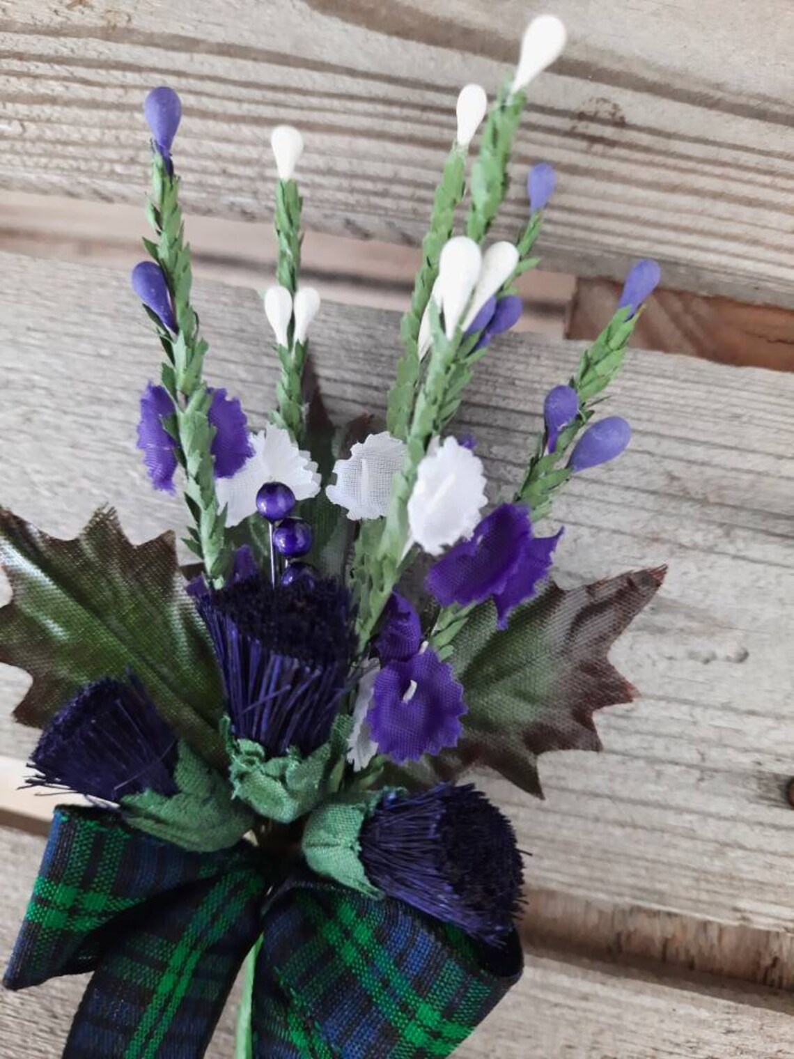 Scottish Thistle & Heather Buttonhole Etsy